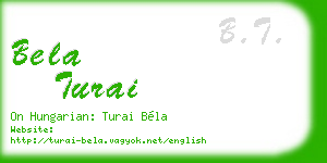 bela turai business card